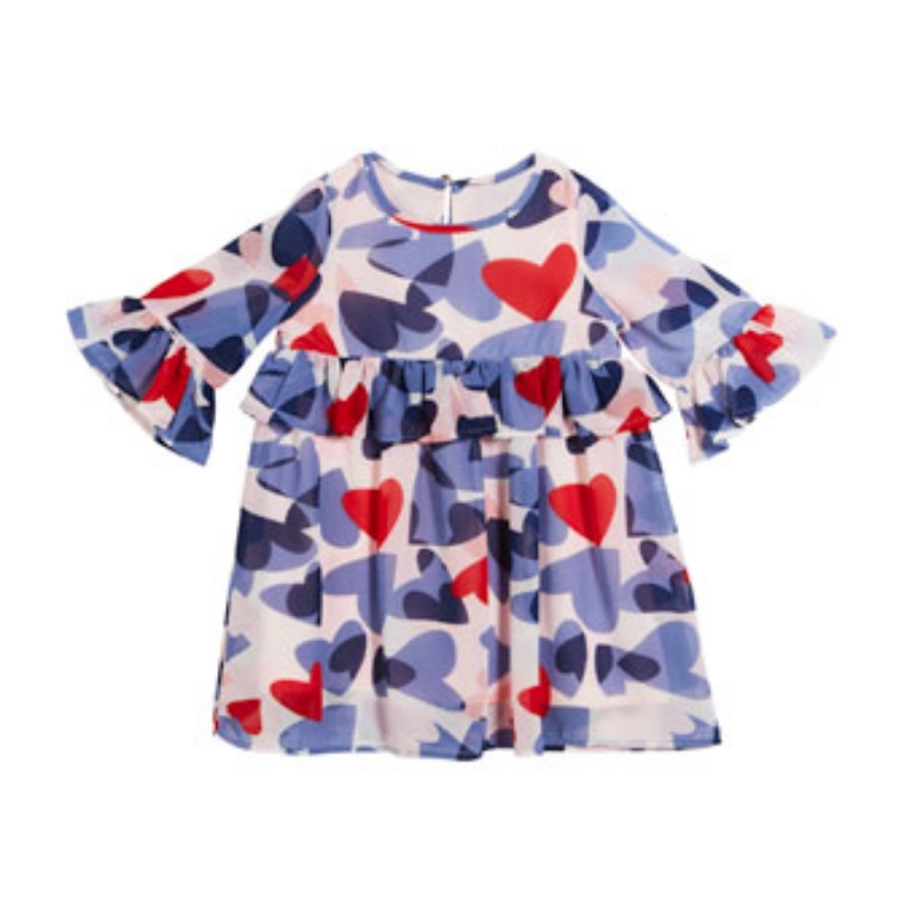 kate spade Confetti heart long sleeve dress